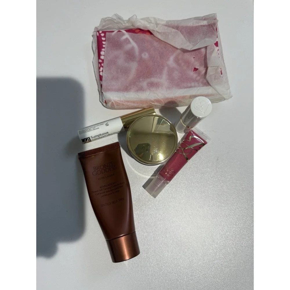 Estee Lauder Resilience Lift Bronze‎ Goddess Lipgloss Mascara 6 pc Travel Set J
